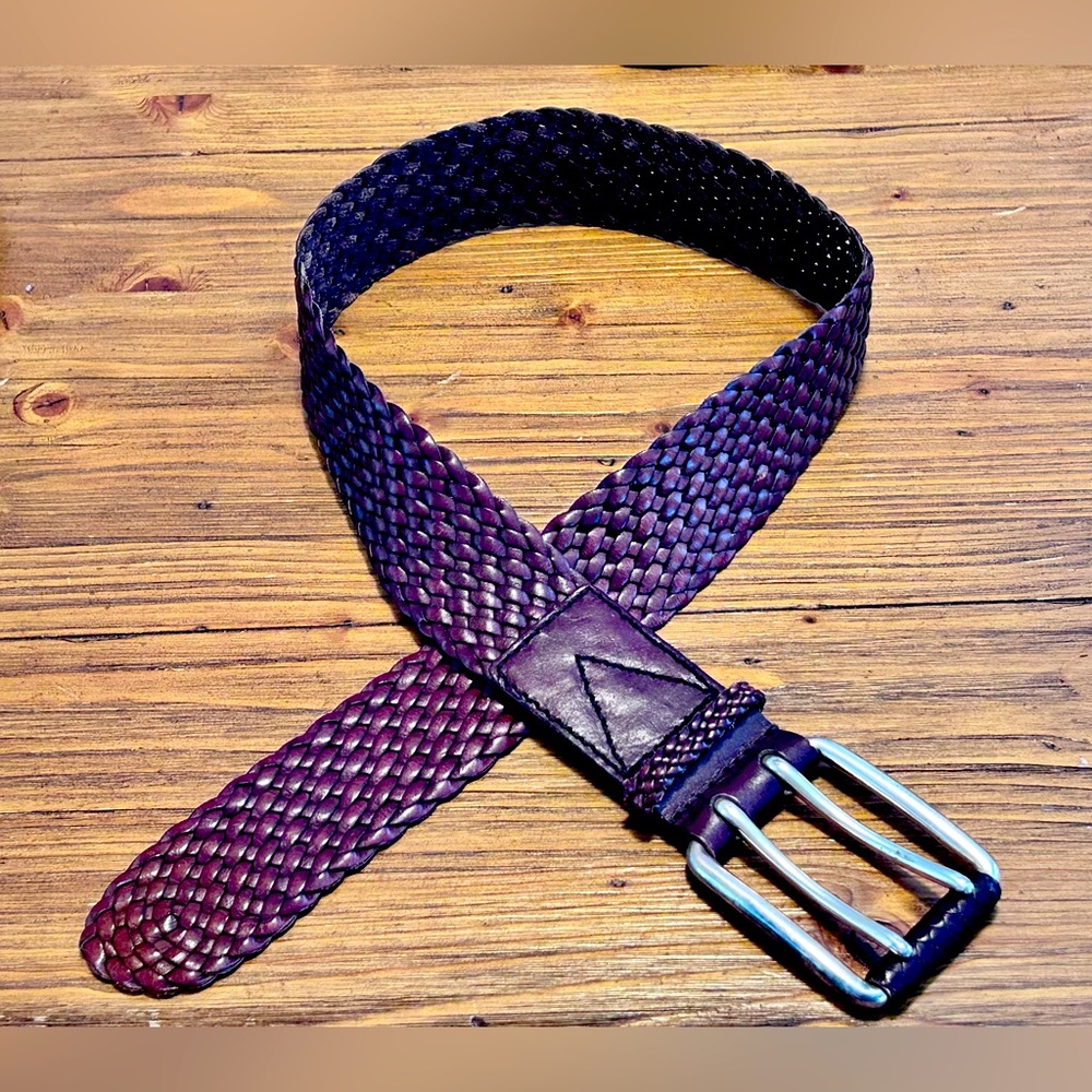 Like New 💥 Vintage! Michael Kors Extra Wide Braided Leather Chunky Belt Small